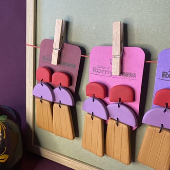 Boucles d’oreilles pendantes Soizic aime le caramel